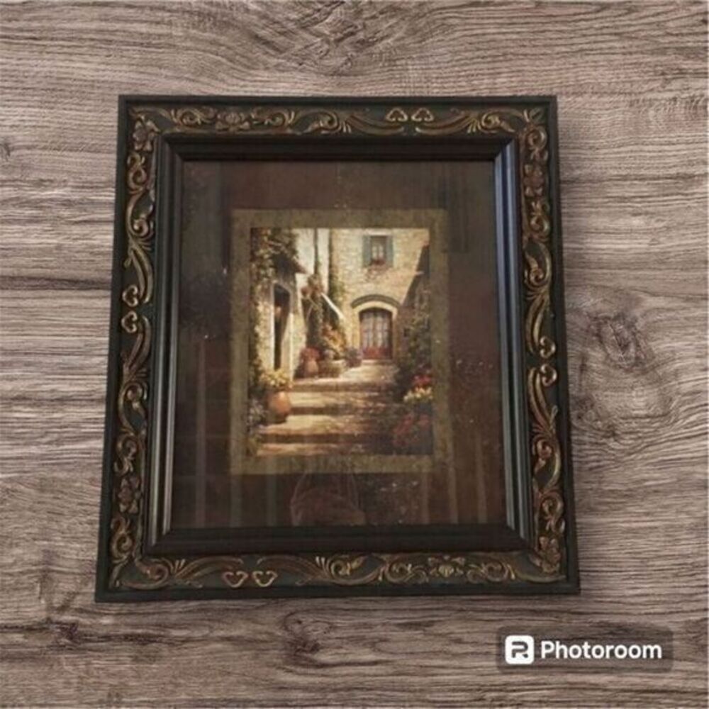 NWT Hobby Lobby Italian Printed Artwork Rustic Romantic Wall Art Framed